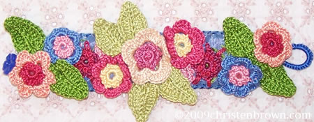 Andalusian Flower Fields- crochet bracelet